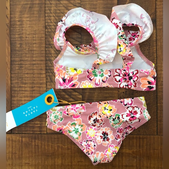 NWT Tanya Taylor Mini Gigi Ruffle 2-Piece Swimsuit - Size 2T / 3T - Picture 2 of 6